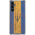 Barbados Flag Dark Wood Galaxy S23 FE Clear Case